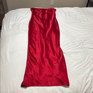 strapless maxi dress